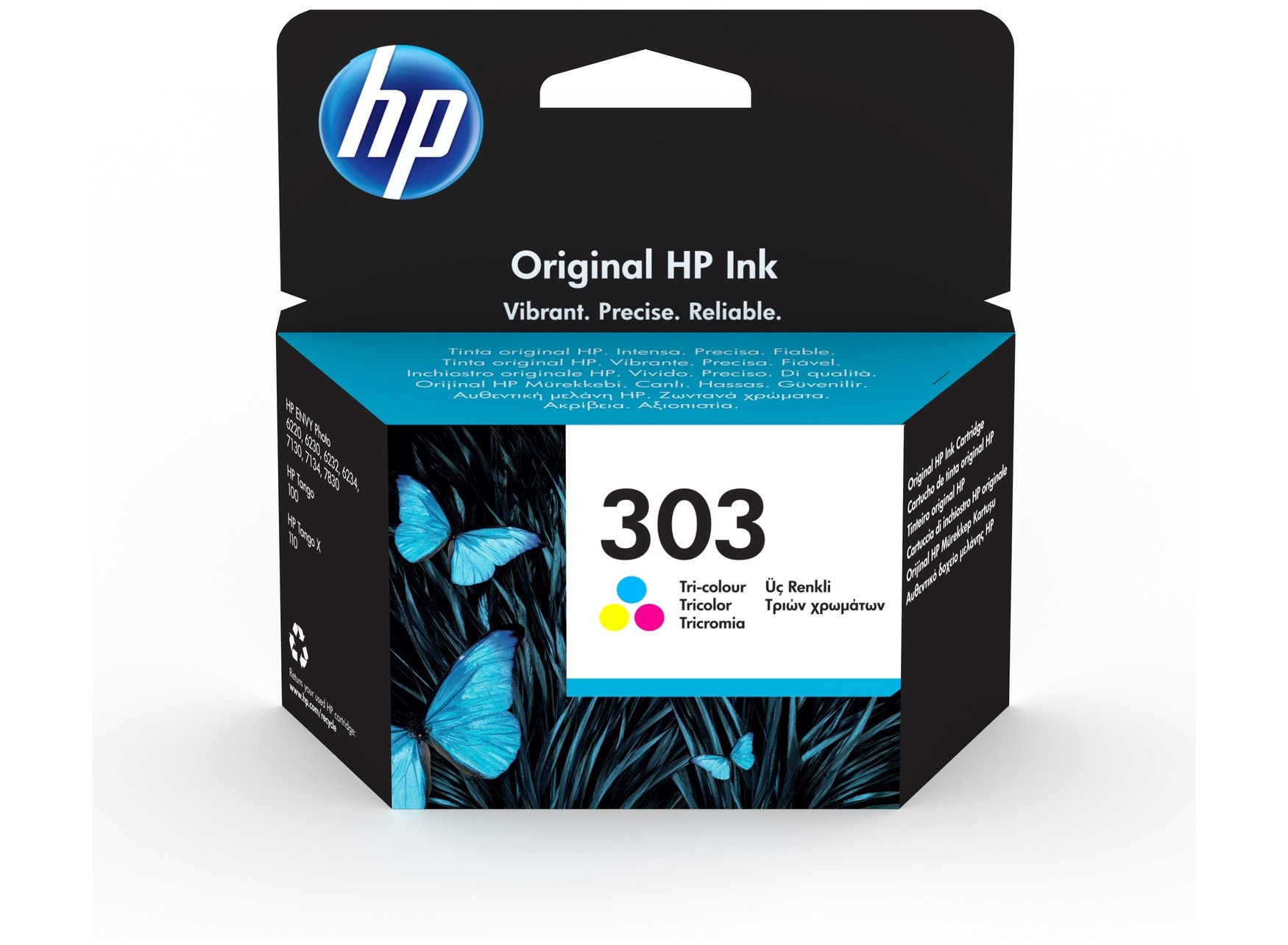 HP 303 färg (cyan, magenta, gul) 165 sidor bläck T6N01AE