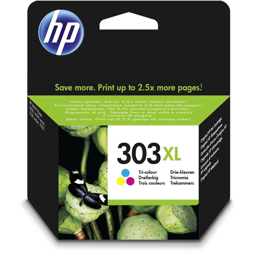 HP 303XL färg (cyan, magenta, gul) 415 sidor bläck T6N03AE