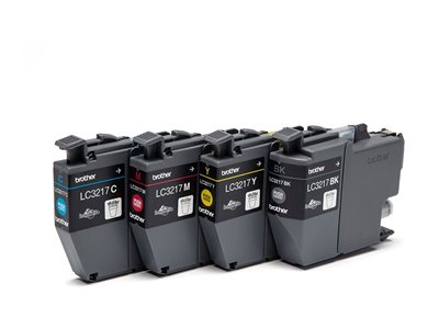Brother LC 3217 Value Pack svart Gul Cyan Magenta 550 sidor bläck
