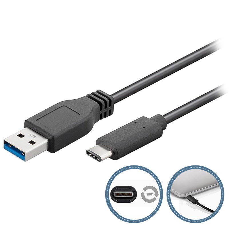 goobay USB Type-C kabel 50cm svart