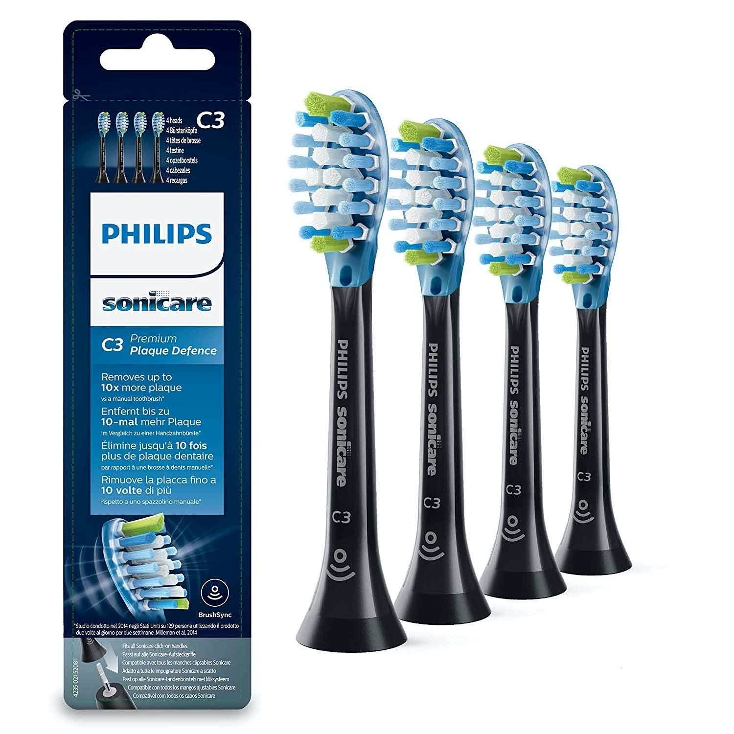 Philips Sonicare C3 Premium HX9044 Plaque Control Extra tandborsthuvud 4 svart Blå grön vit