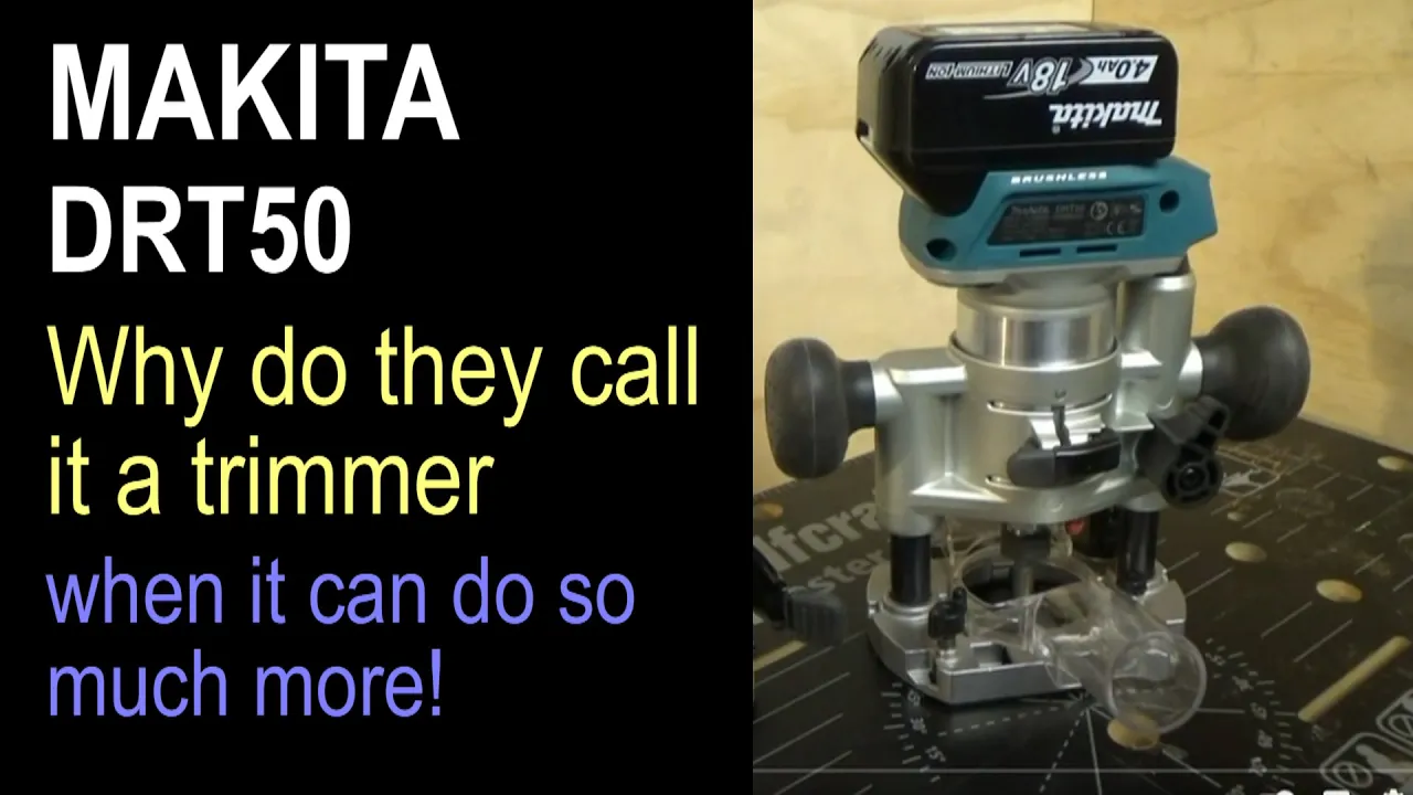 Makita DRT50 Pyntrouter 18V Batteri och lader Icke inkluderet