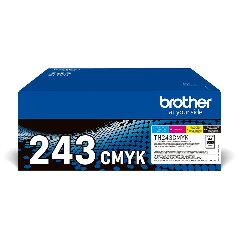 Brother TN 243CMYK Value Pack svart Gul Cyan Magenta 1000 sidor Toner