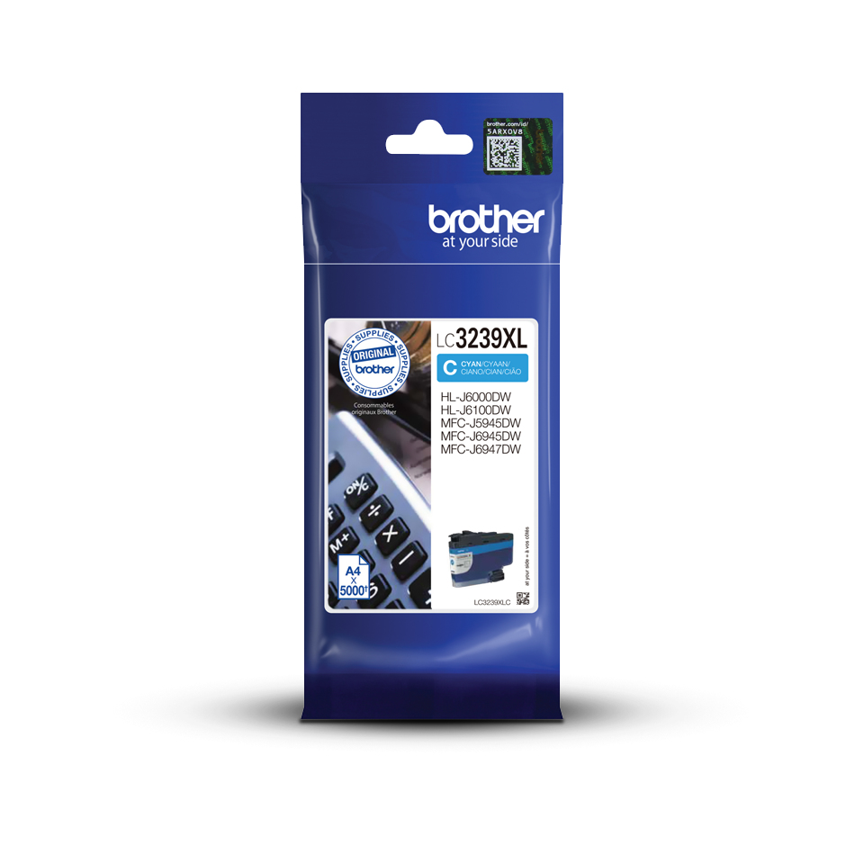 Brother LC 3239XLC Cyan 5000 sidor bläck