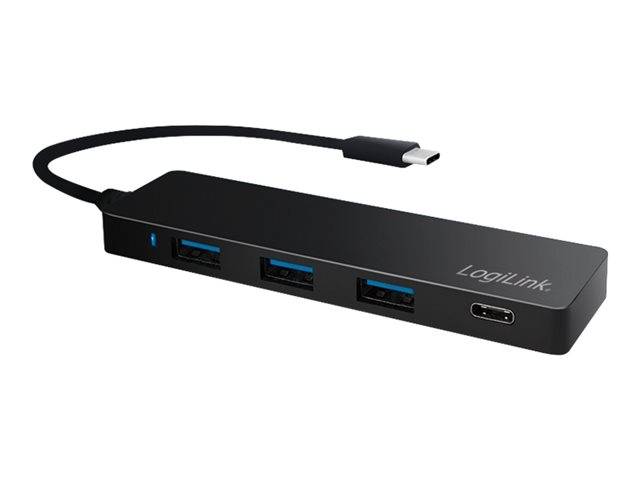 LogiLink Ultra-slim USB-C 3.1 hub svart