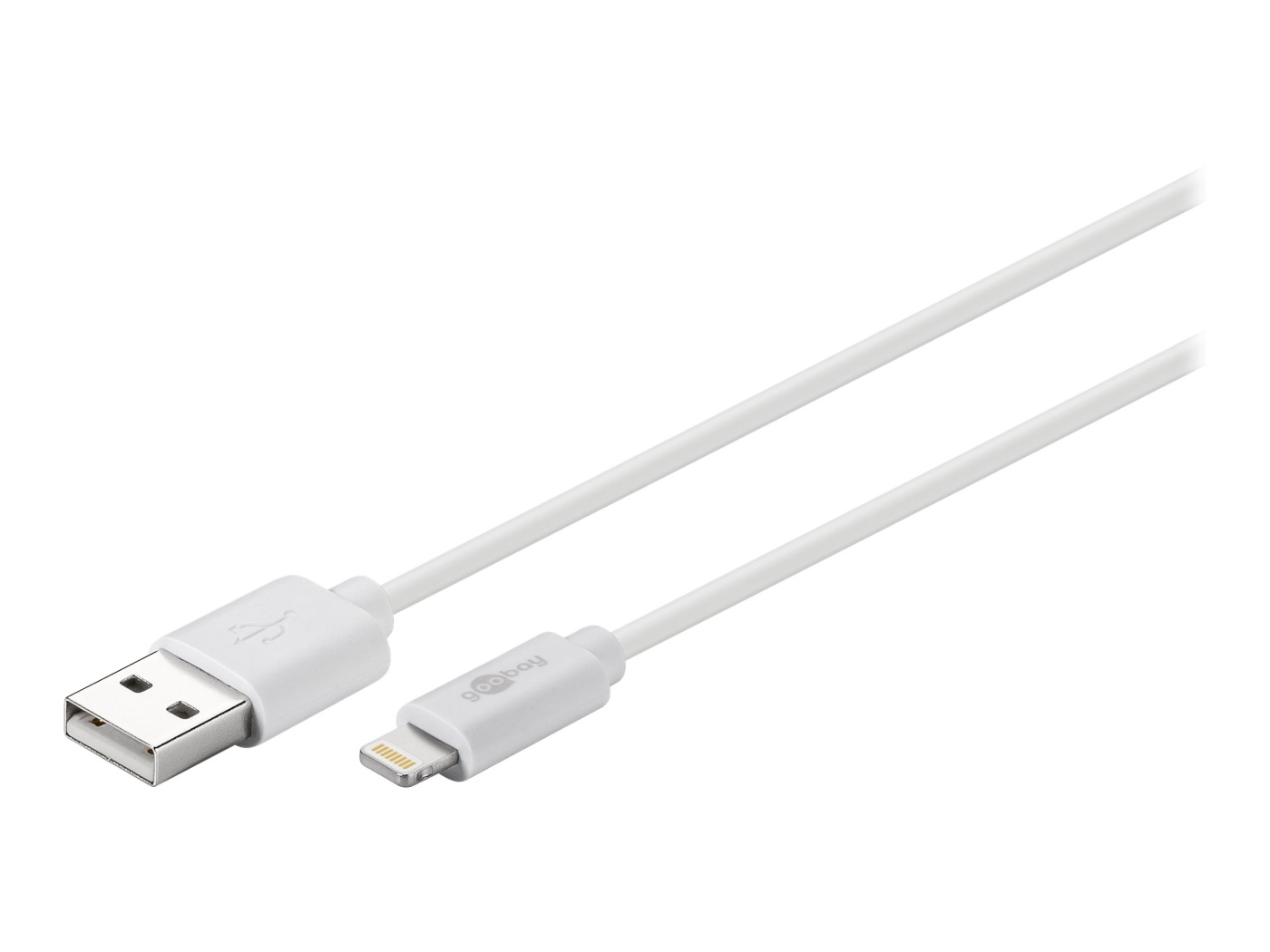 Goobay Lightning-kabel 50cm vit MFi