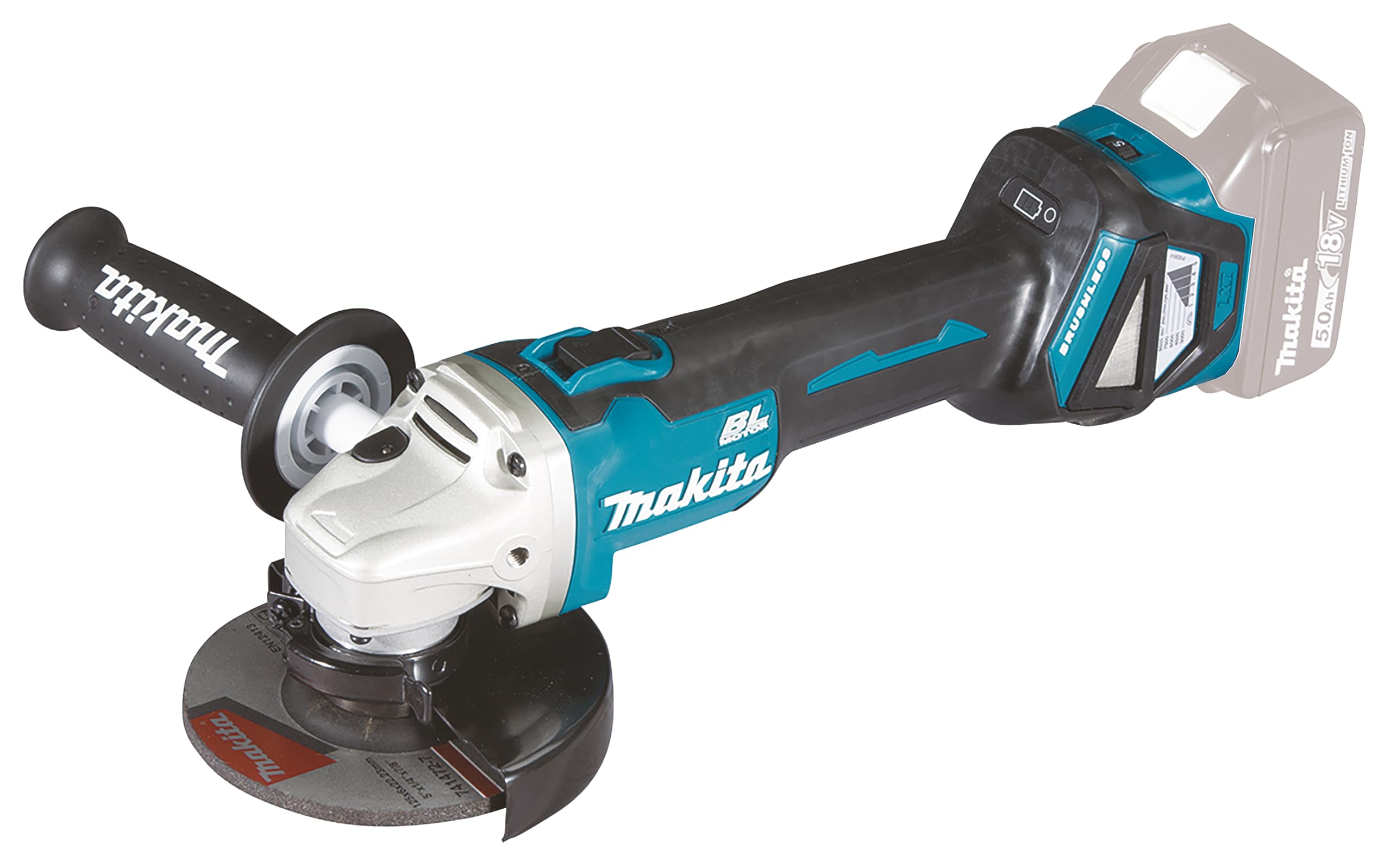 Makita DGA511Z Vinkelslip 18V Batteri och lader Icke inkluderet