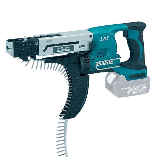 Makita DFR550Z Autofremföringsskrueträkker 18V Batteri och lader Icke inkluderet