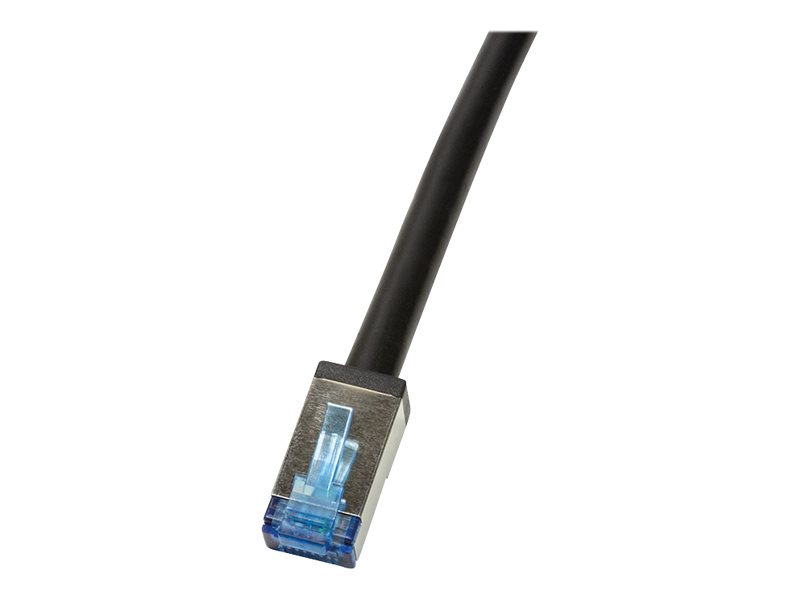 LogiLink Professional CAT 6a Kabel med afskärmning med film och kobberfletning (SFTP 10m Patchkabel svart