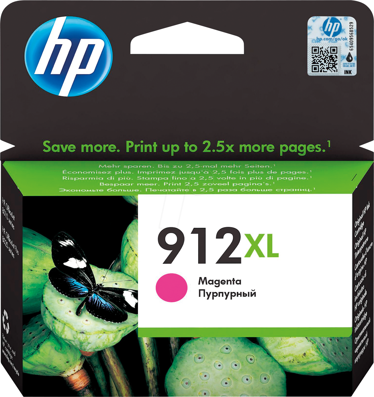 HP 912XL Magenta 825 sidor bläck 3YL82AE