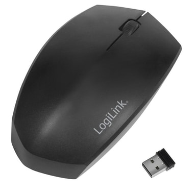 LogiLink Optisk trådlös svart