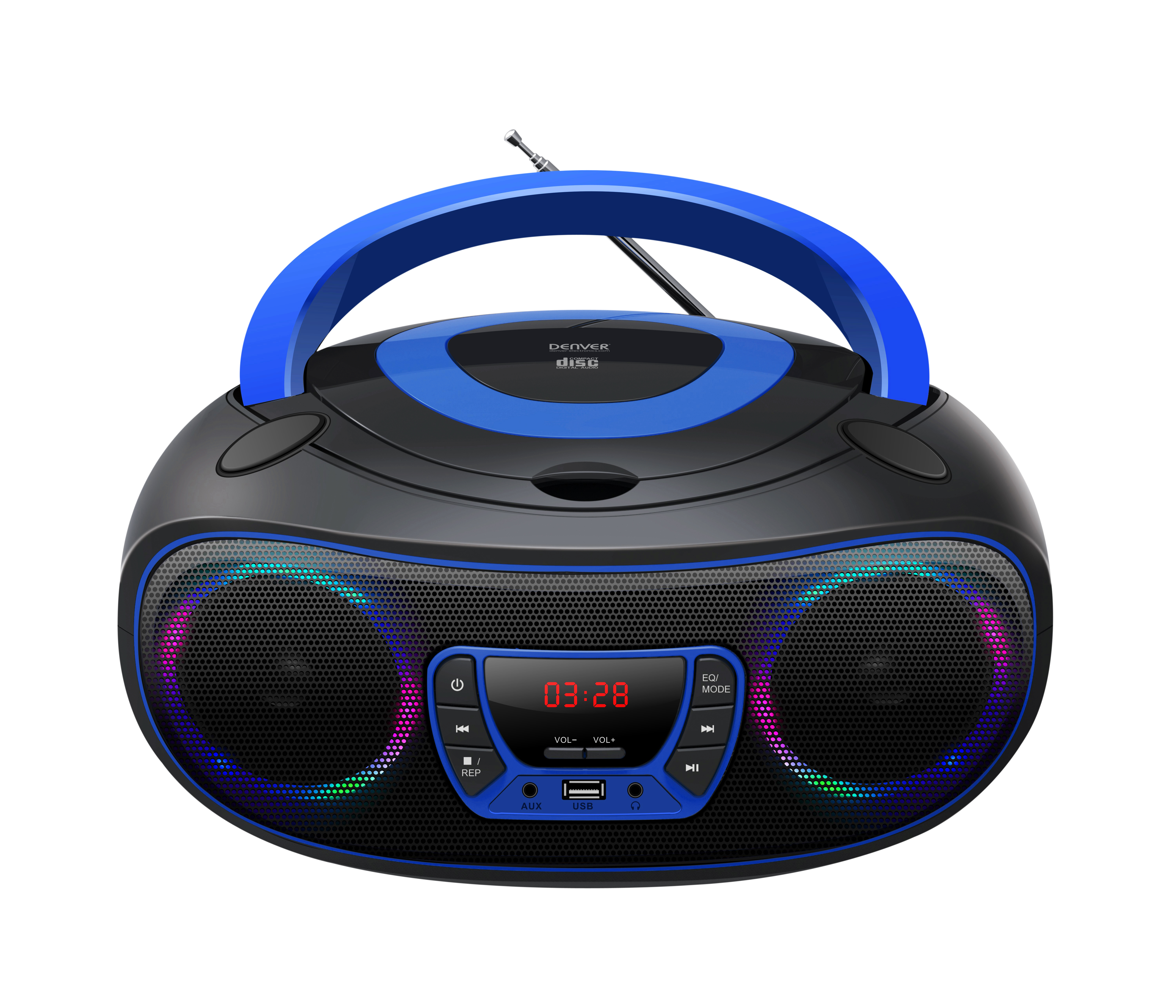 DENVER TCL-212BT Boombox svart Blå