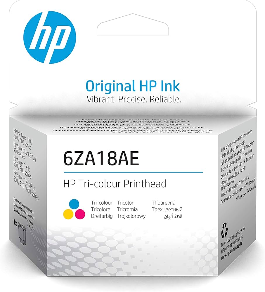 HP Printhoved Bläkprinter färg (cyan, magenta, gul) 6ZA18AE