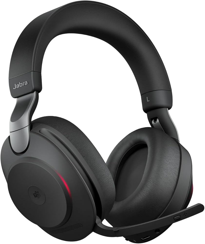 Jabra Evolve2 85 MS Stereo trådlös Kabling Headset svart (USB-C model)