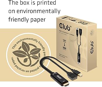 Club 3D CAC-1331 DisplayPort till HDMI Adapter svart