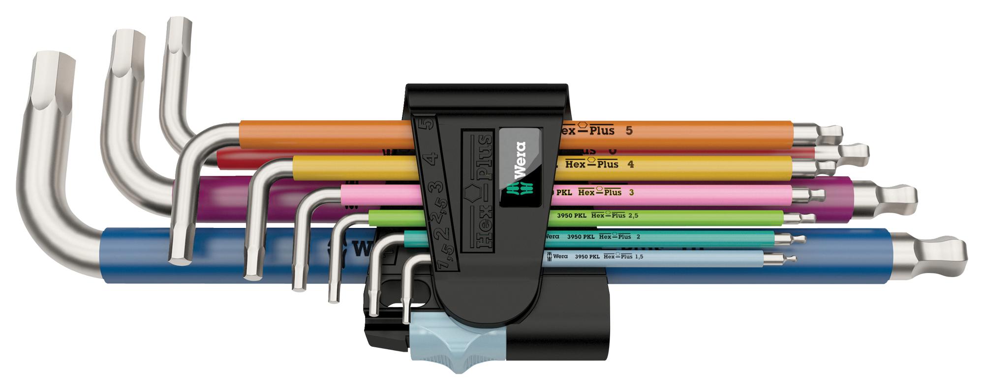 Wera 3950/9 Hex-Plus L-nöglesät 9 Dele