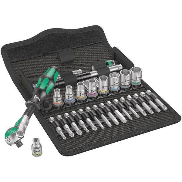 Wera Zyklop 8100 SA 6 Ratcheting torque wrench with bit and socket set 28 Dele