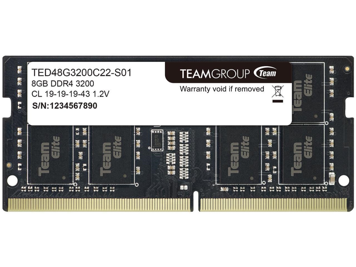 Team Elite DDR4 SDRAM 8GB CL22 Icke-ECC SO DIMM 260-PIN