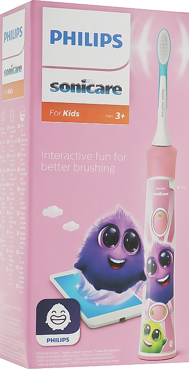 Philips Sonicare för Kids HX6352 Elektrisk Tandborste Pink vit
