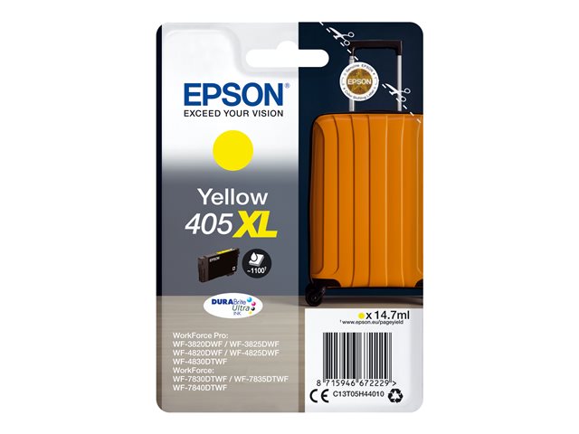 Epson 405XL Gul 1100 sidor bläck C13T05H44010