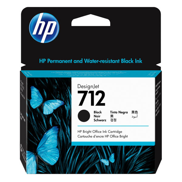 HP 712 svart bläck 3ED71A