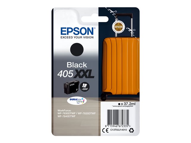 Epson 405XXL svart 2200 sidor bläck C13T02J14010