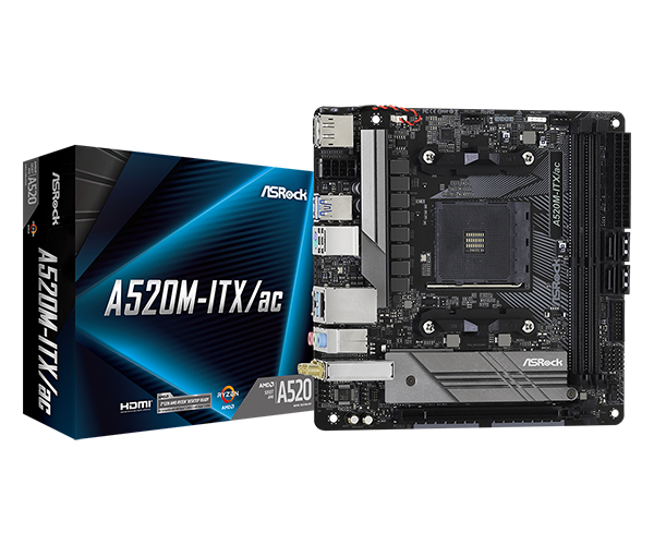 ASRock A520M-ITX/ac Mini ITX AM4 AMD A520