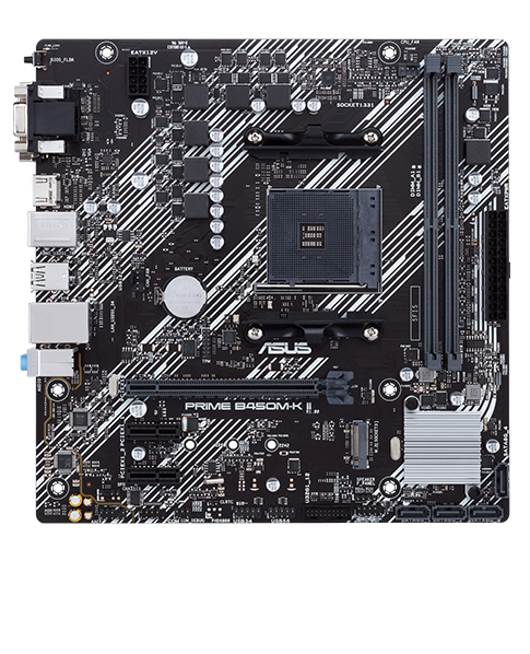 ASUS PRIME B450M-K II Micro-ATX AM4 AMD B450
