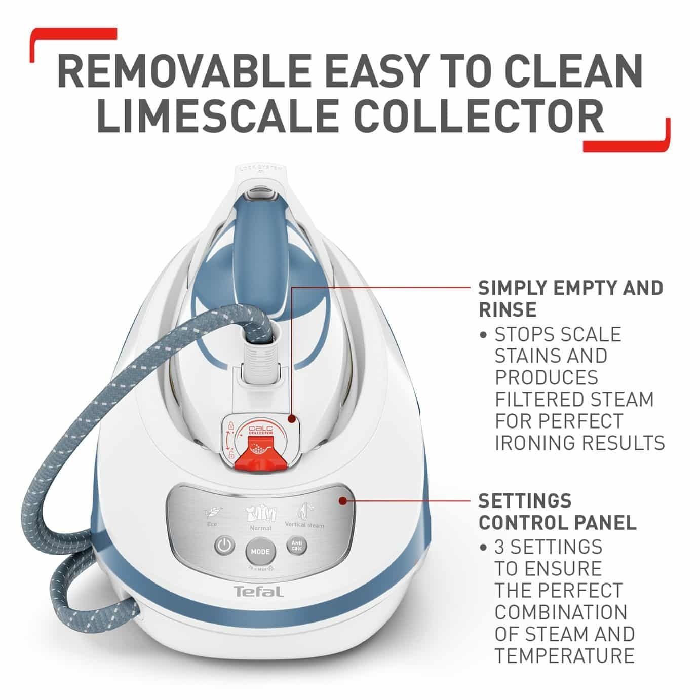 Tefal Express Protect SV9202 Dampstrygejern 2800W Blå vit