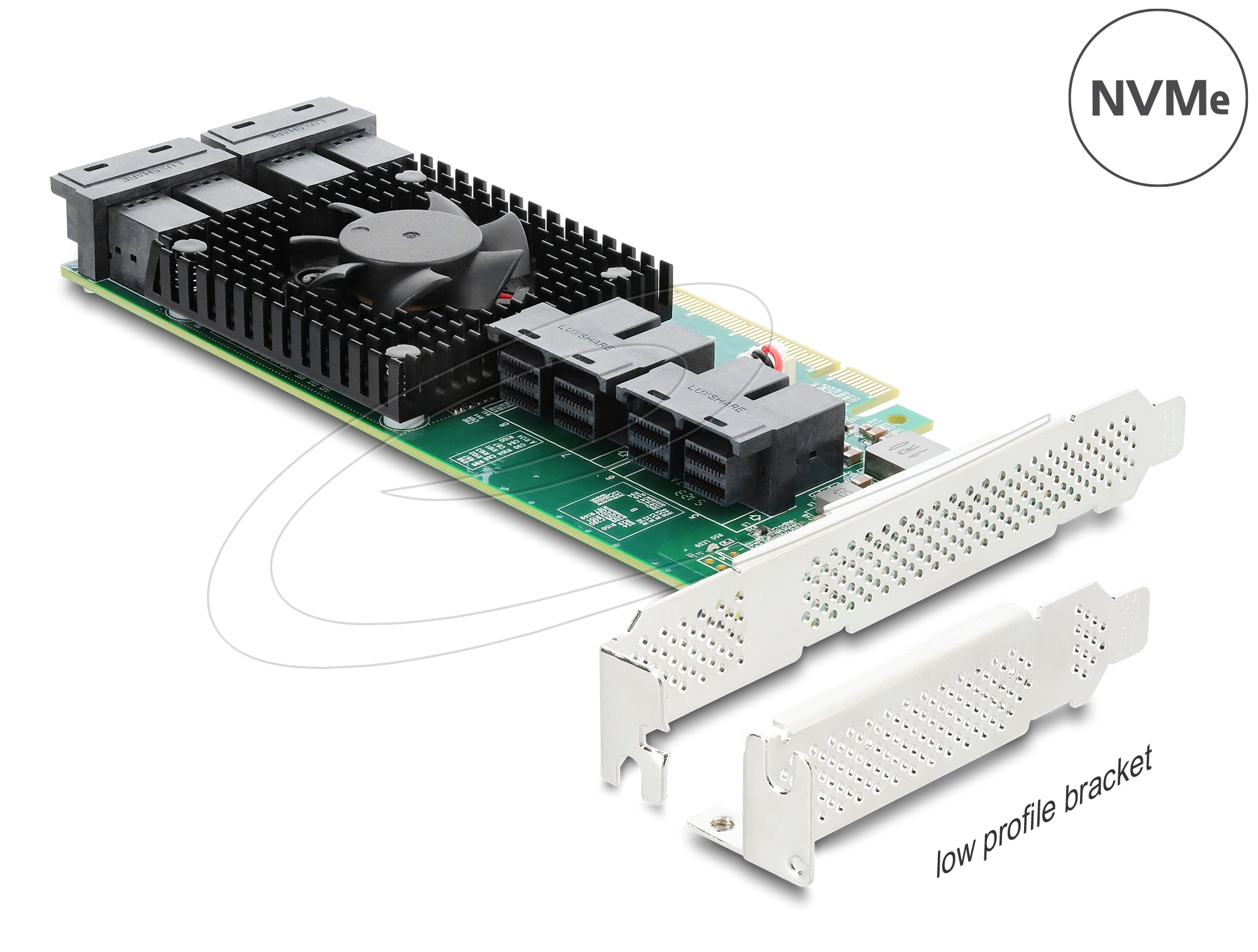 DeLOCK PCI Express x16 Card to 8 x internal SFF-8643 NVMe Lagringskontrol