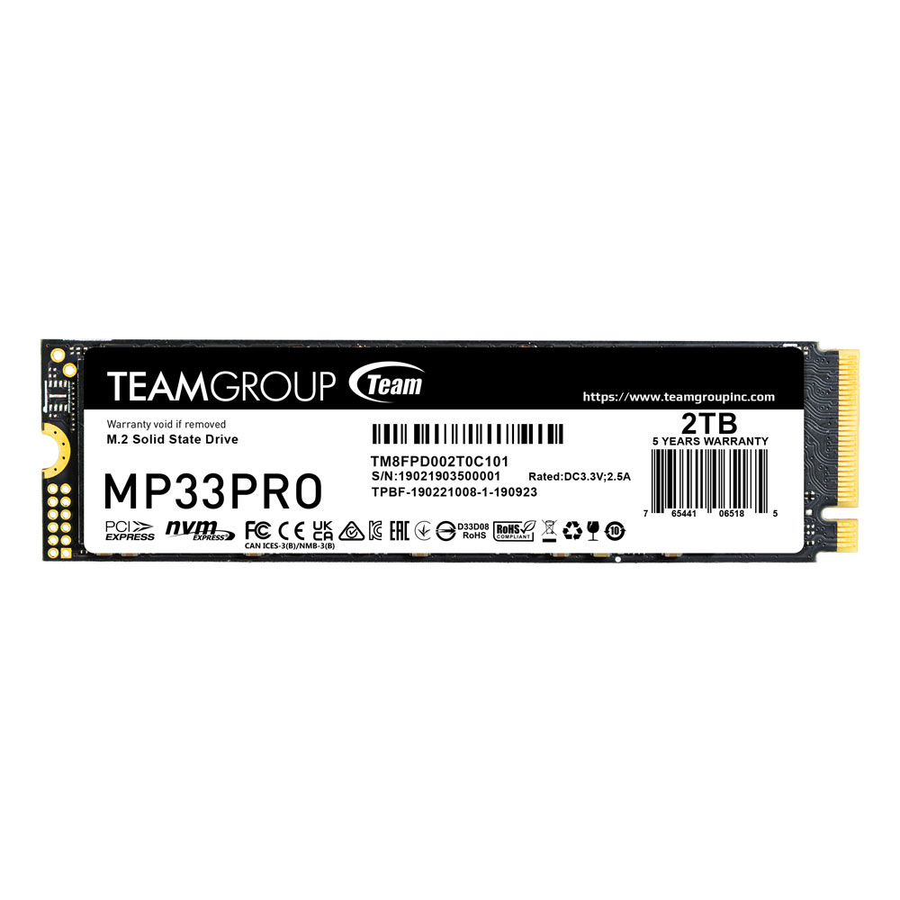 Team Group SSD MP33 Pro 2TB M.2 PCI Express 3.0 x4 (NVMe)