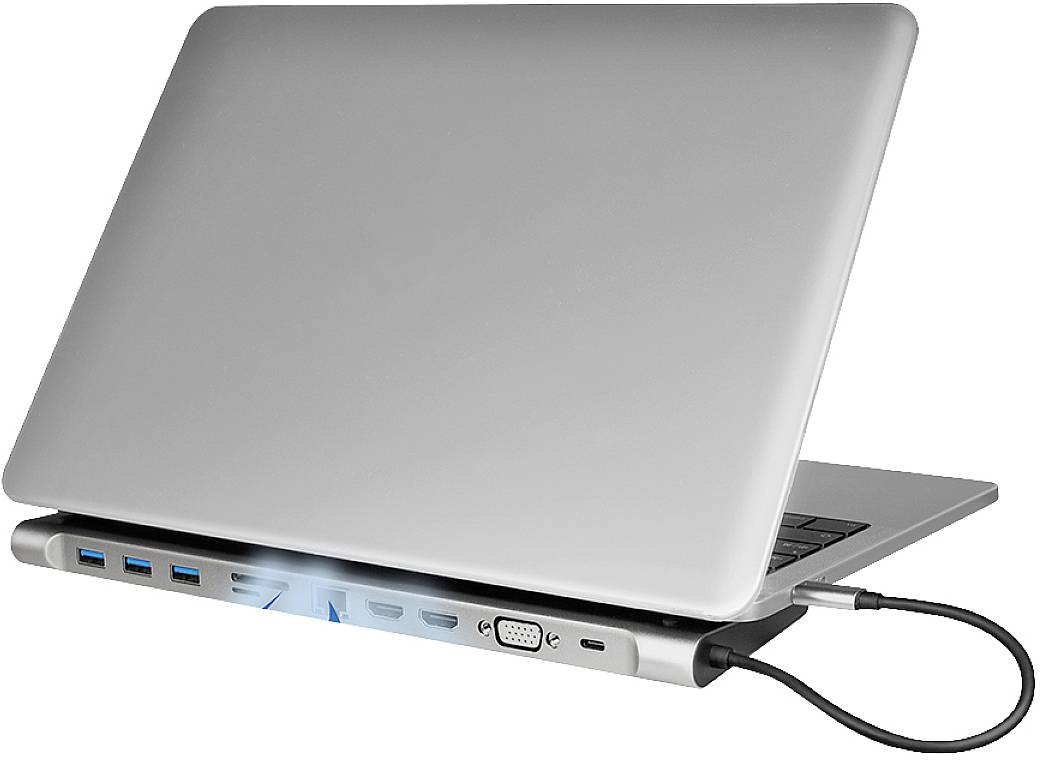 LogiLink UA0373 Laptop docking station Compatible with Universal USB-C® powered, Built-in card reader
