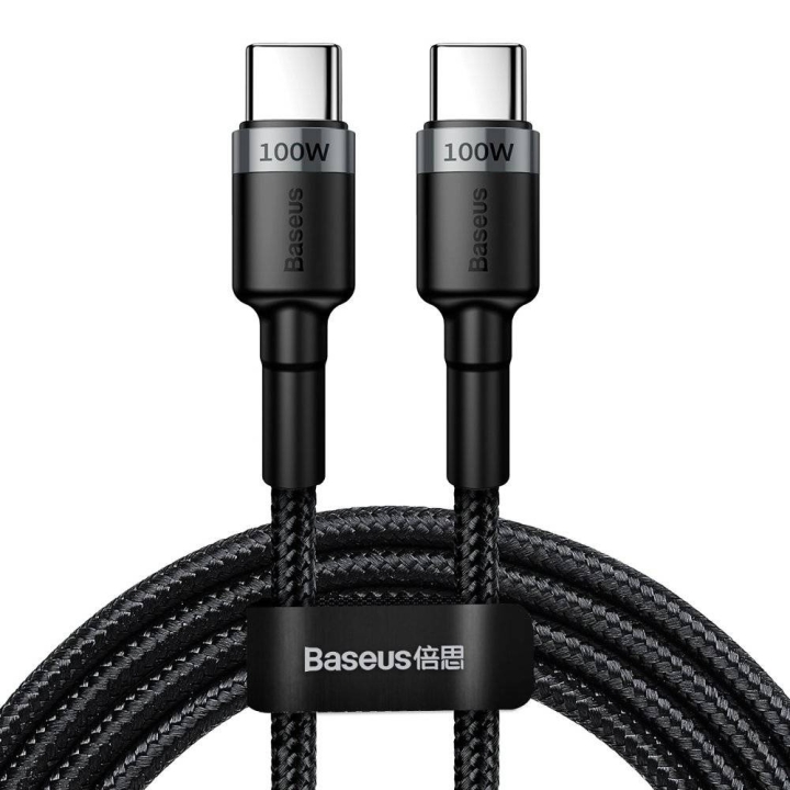 Baseus Cafule USB-C till USB-C kabel 100W 2m grå/svart