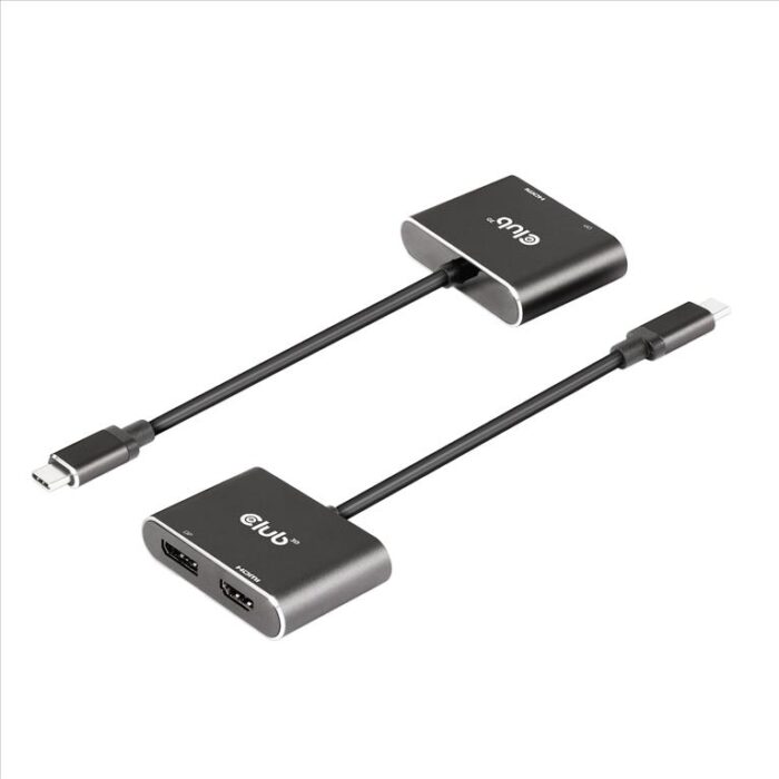 Club 3D CSV-1552 USB-C gen 2 till HDMI, DisplayPort 1.4 Videoadapter svart