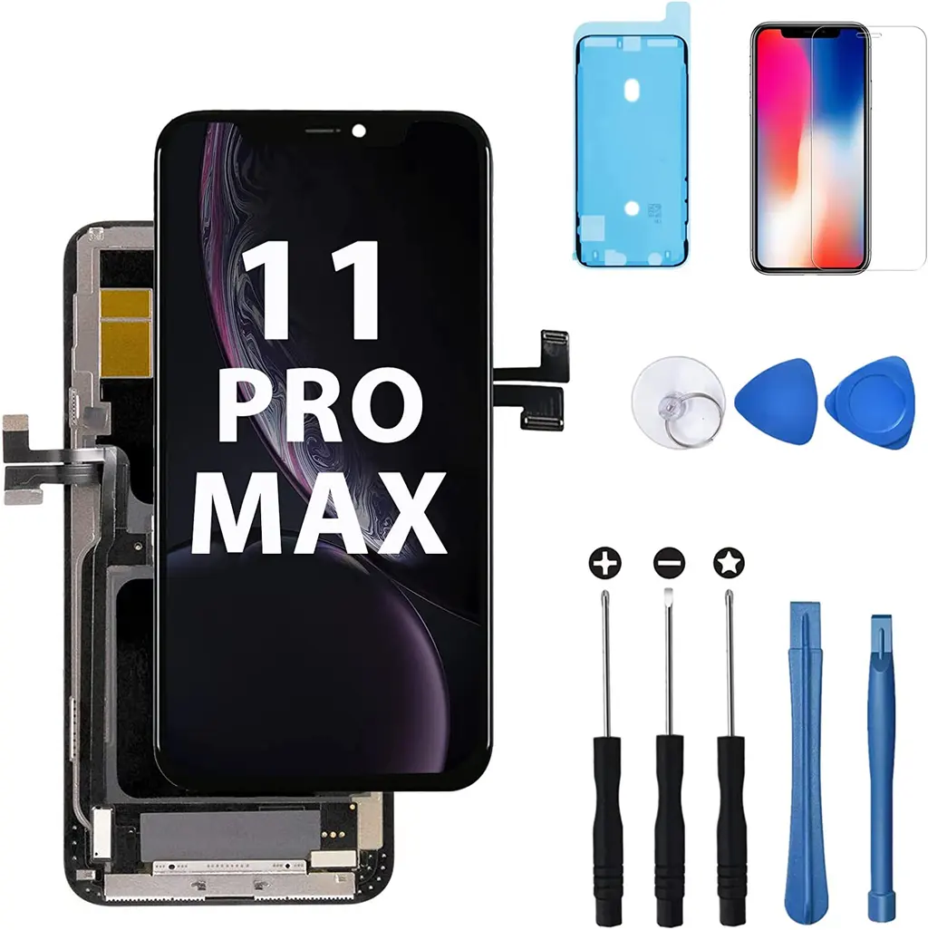 Ersättning iphone 11 pro max skärm med reparationsverktyg Vattentätt lim