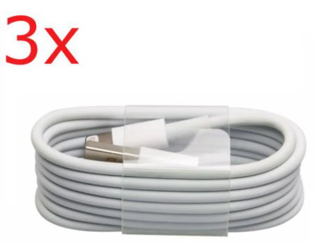 3-pack iPhone kabel A- lightning (1 m) – Vit