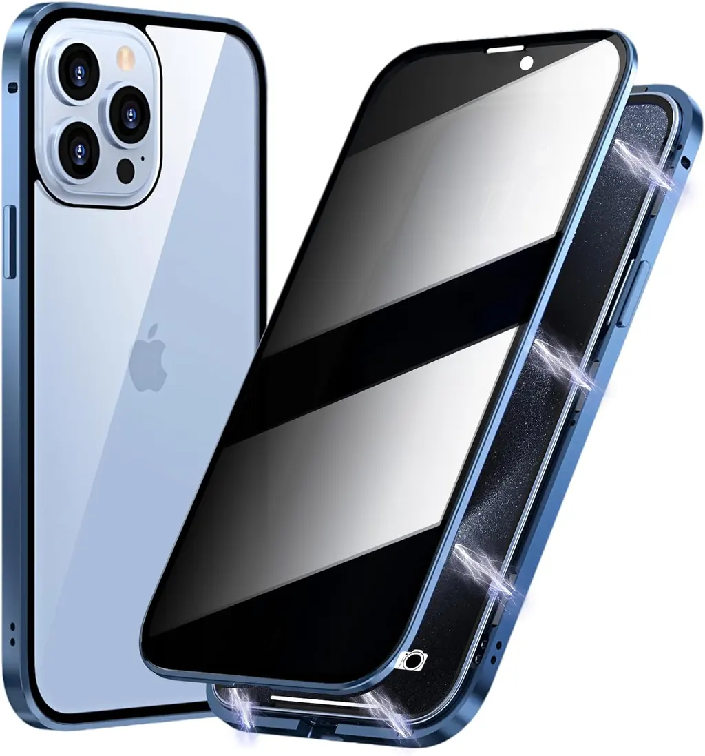 Sekretessfodral dubbel för iPhone 15 – Blå