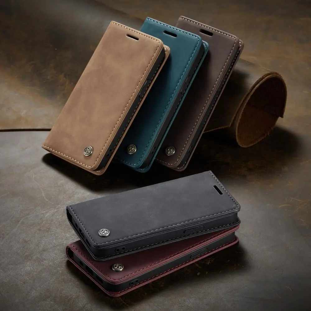 CaseMe läderfodral 013 för iPhone 7/8/SE2 – Svart