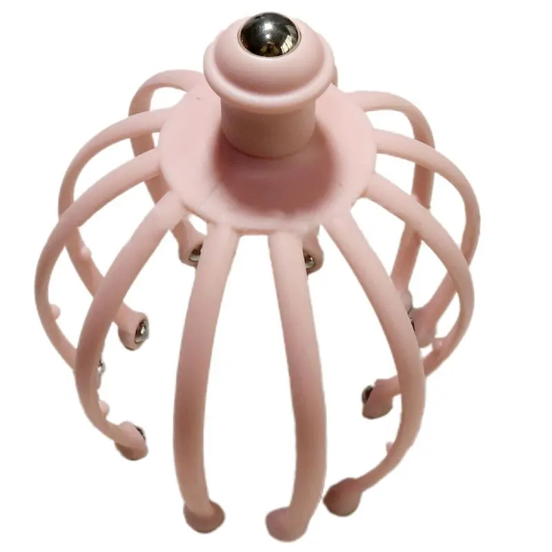 Octopus Hårbotten huvud massager rosa