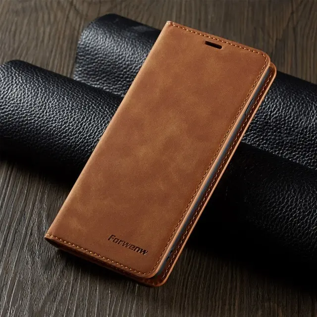 Hög kvalitet fodral för iPhone 12 – Brun