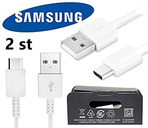 2-Pack Samsung USB-A till USB-C datladdningskablar