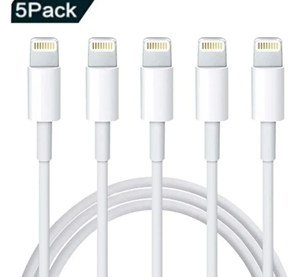 5-pack Lightning Laddkabel 1 m för iPhone 5, 6, 7, 8, X, XS & 11