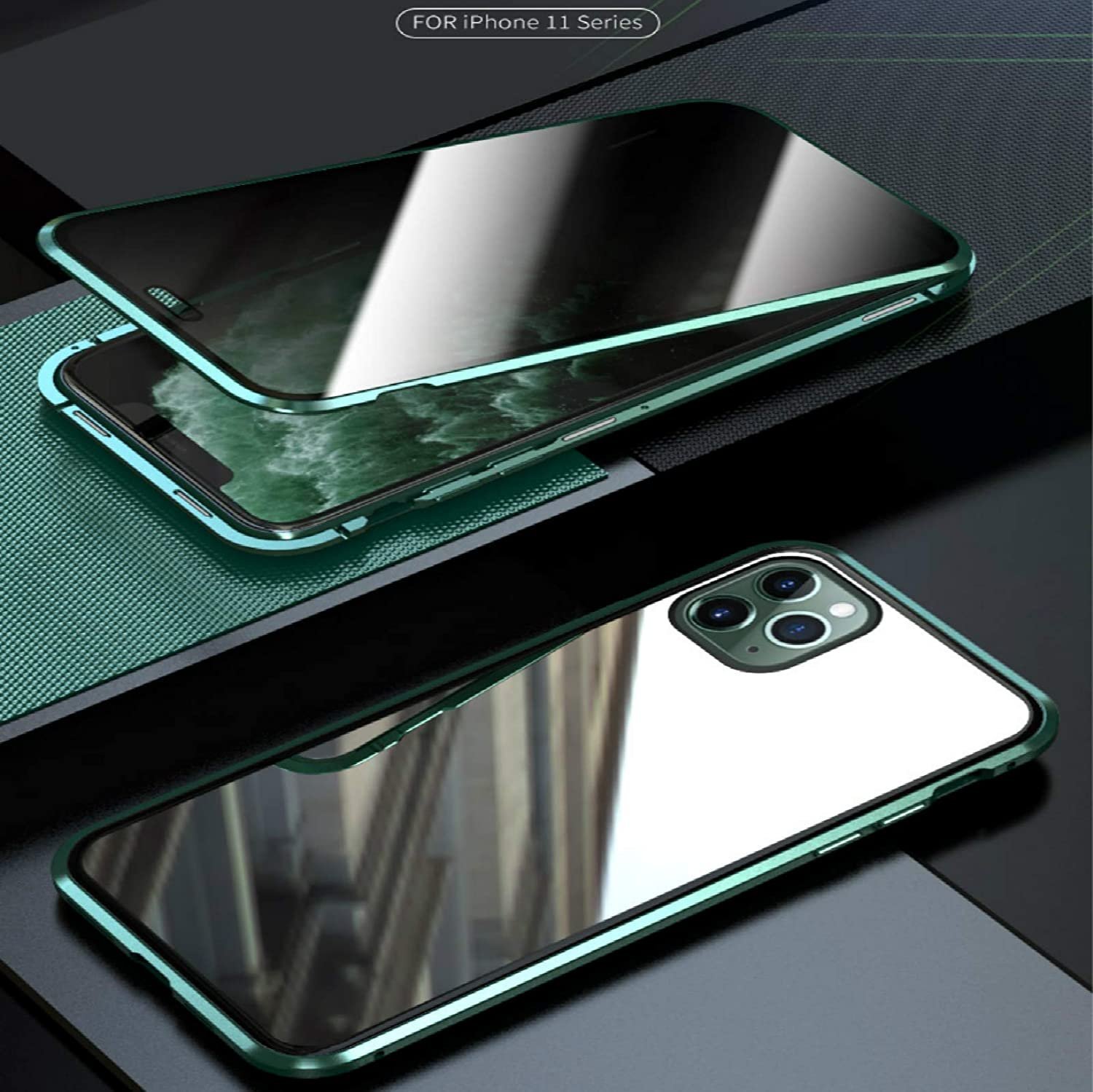 Sekretess metallfodral för iPhone 16 Pro Max – Grön
